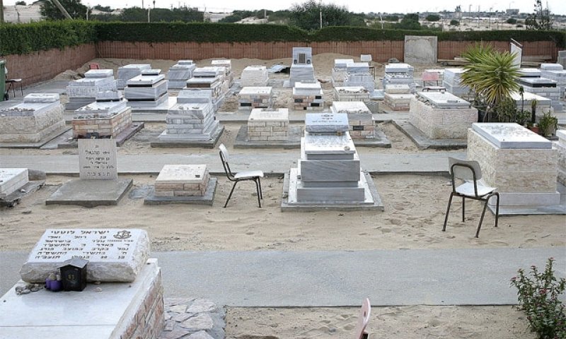 בית הקברות בגוש-קטיף לפני הפינוי