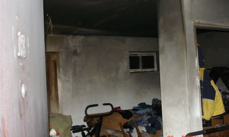 הדירה שעלתה באש. צילום: &#39;הצלה ישראל&#39;