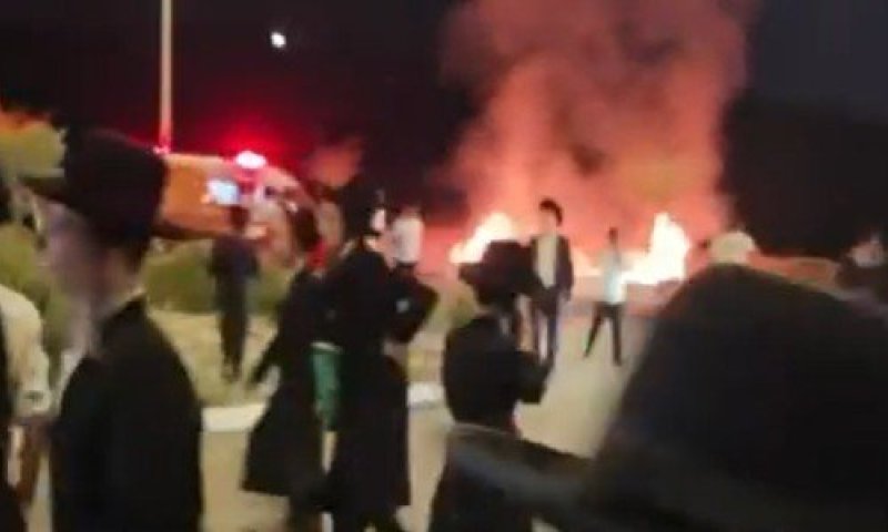 קיצונים הציתו אש בבית שמש והזיקו למתחם עבודות הרכבת בירושלים