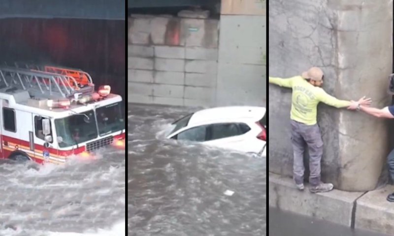 גשמי זלעפות ונהרות ברחובות קווינס: שיטפונות ענק שיתקו את ניו יורק
