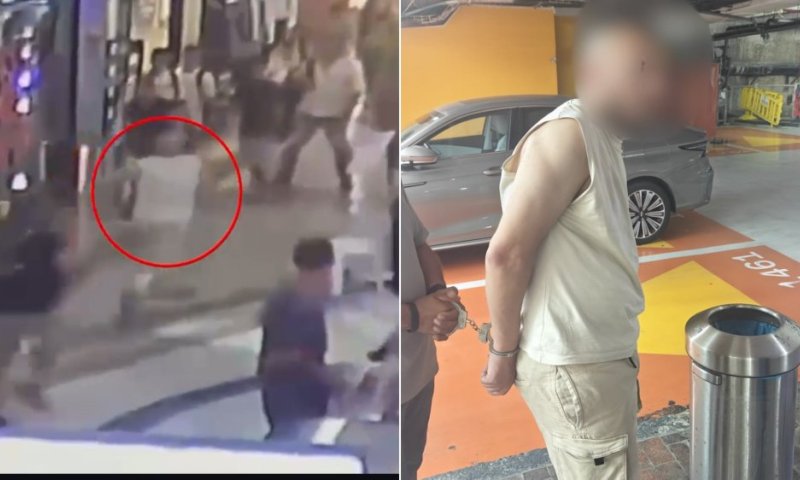 תיעוד מהסרטים: נכנס לקניון בתל אביב, גנב טלפונים מהעוברים ונתפס לאחר מרדף דרמטי 
