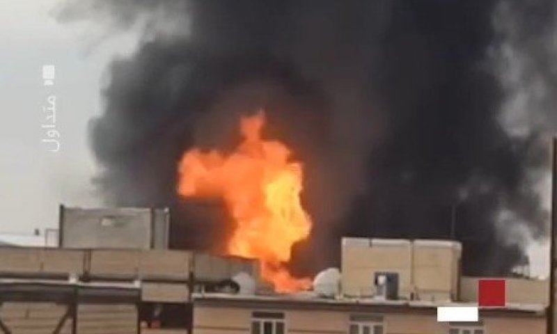 שריפת ענק בטהראן: עשן סמיך מעל מתחם תעשייתי