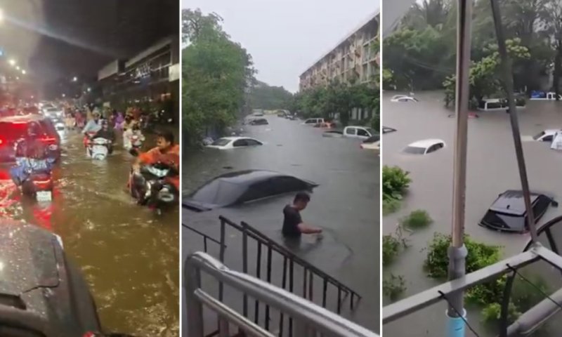 בנגקוק תחת מים: מקבץ תיעודים מהצפות הענק בתאילנד