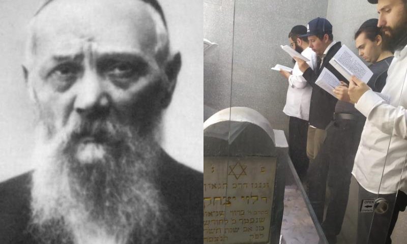 יהודים מתפללים בציון הרבי 