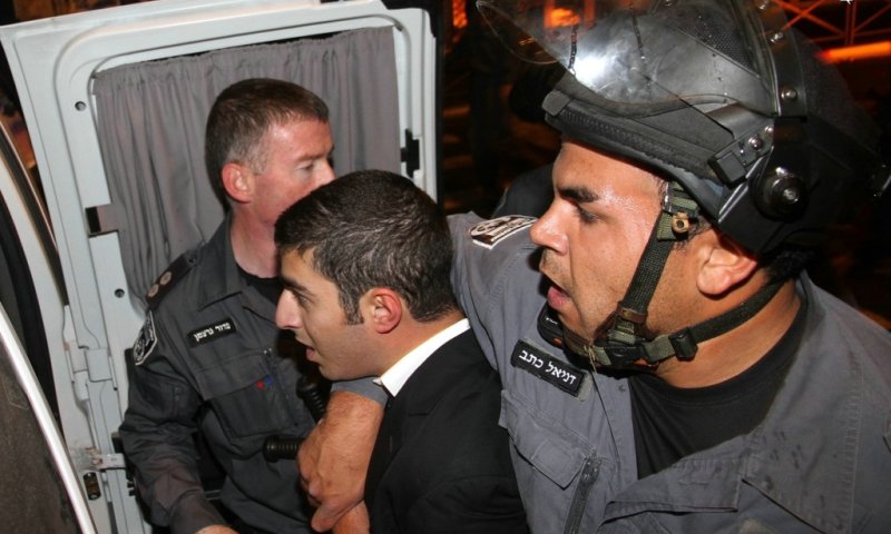 מעצר בהפגנה. צילום: בחדרי חרדים