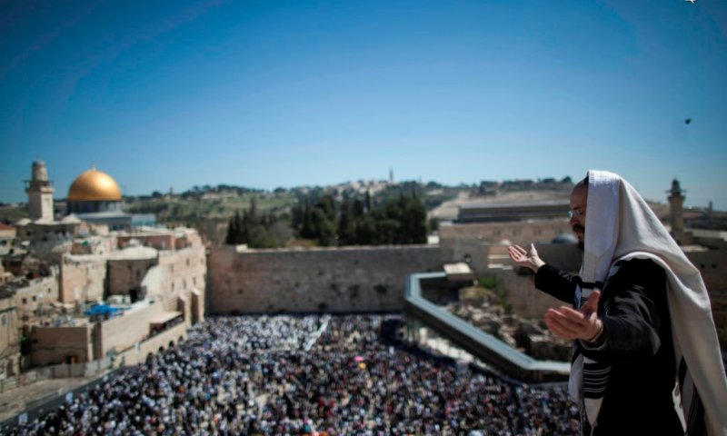 רחבת הכותל, הבוקר. צילום: פלאש 90