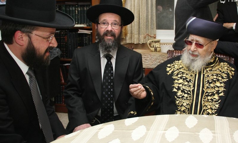 הרבנים הנבחרים אצל הגר"ע יוסף הערב, צילום: יעקב כהן