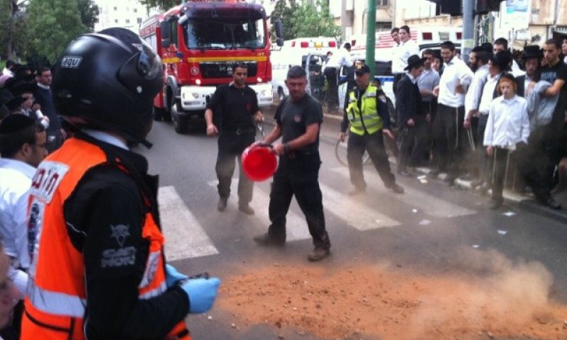 זירת התאונה. צילומים: דן אביב, חדשות 24