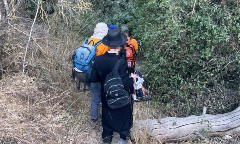 צעיר חרדי חולץ לאחר שחש ברע במהלך מסלול בהרי יהודה