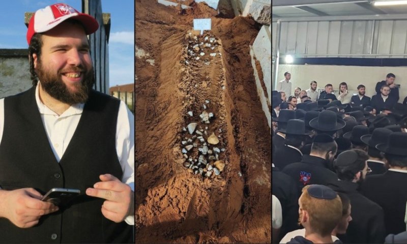 המונים בהלווית ר' אברהם לייבוש לוי ז"ל שנפטר פתאומי