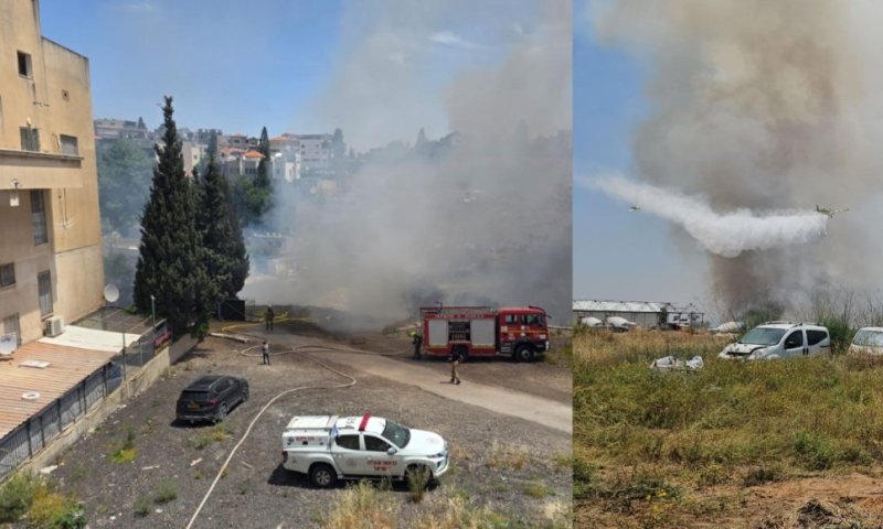 "מנסים להגן על קו הבתים": מטוסי כיבוי פועלים בשריפה גדולה בצפון