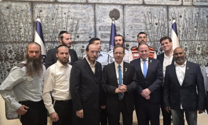 בטקס במעמד נשיא המדינה הוענקו תעודות הוקרה למתנדבים החרדים שמובילים דרך בשירות אזרחי בטחוני