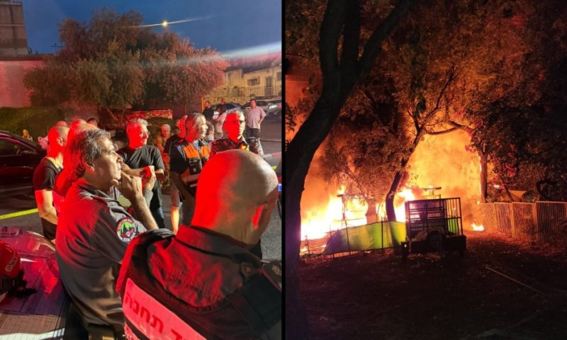שריפה גדולה בכרמיאל: ארבע דירות נשרפו כליל, 44 דירות פונו