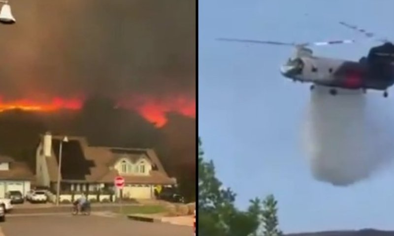 שריפת ענק בקליפורניה: עשרות בתים נהרסו, תושבים פונו