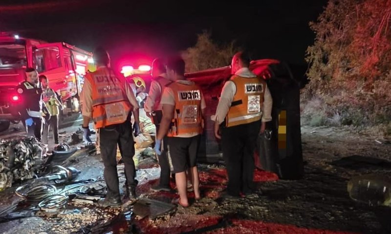 אסון בכביש 383: שני הרוגים ופצועה בינוני בתאונה קשה סמוך לתל עזקה