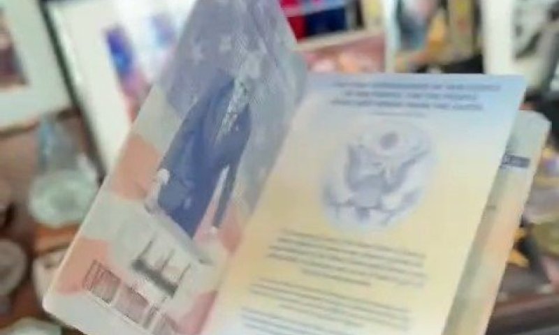 עם דיוקן אביו: בנו של הנשיא טראמפ חשף את הדרכון הרשמי החדש 