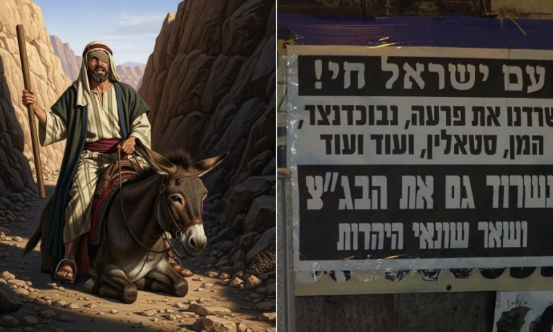 החרדים הם האתון, הממסד החילוני הוא בלעם: רוכבים על גבינו נהנים מהשמירה הרוחנית, אך נותרים עיוורים לחלוטין