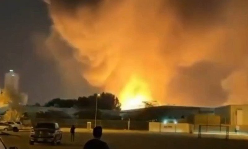תיעוד: כטב"ם איראני פוגע בבסיס אמריקאי בבחריין