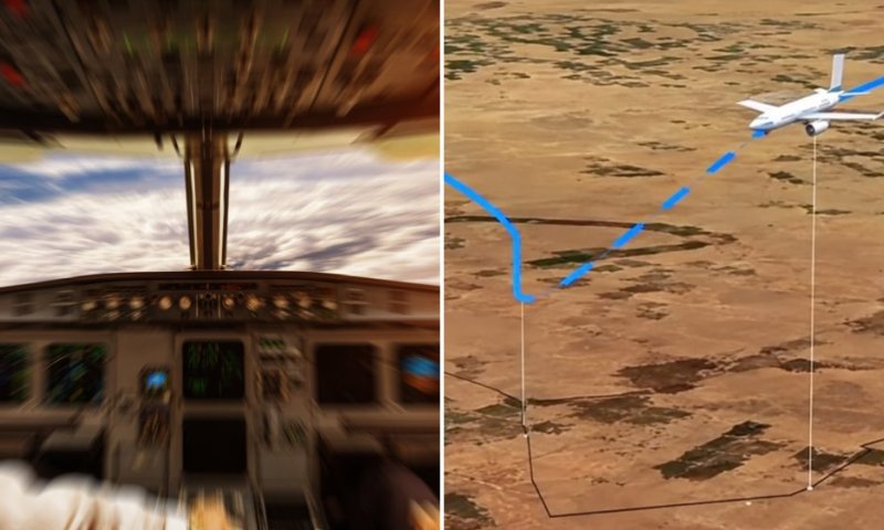 הדמיה של מסלול הטיסה: הצלילה החדה של המטוס בדרכו לישראל