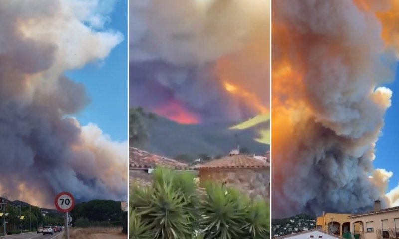 ספרד בוערת: שריפות ענק משתוללות ברחבי קטלוניה | עשרות אלפים פונו