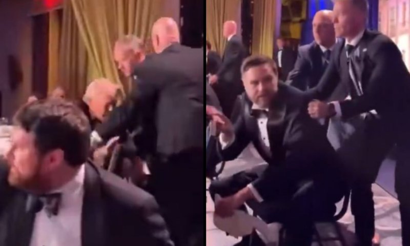 תיעוד דרמטי: המאבטחים "שולפים" את ואנס מהכיסא ויוצרים חומה אנושית סביב טראמפ