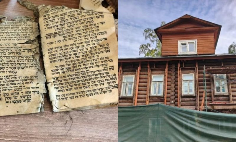 הסוד מאחורי לוחות העץ: סידור נדיר משנת 1913 התגלה בקיר מבנה ברוסיה