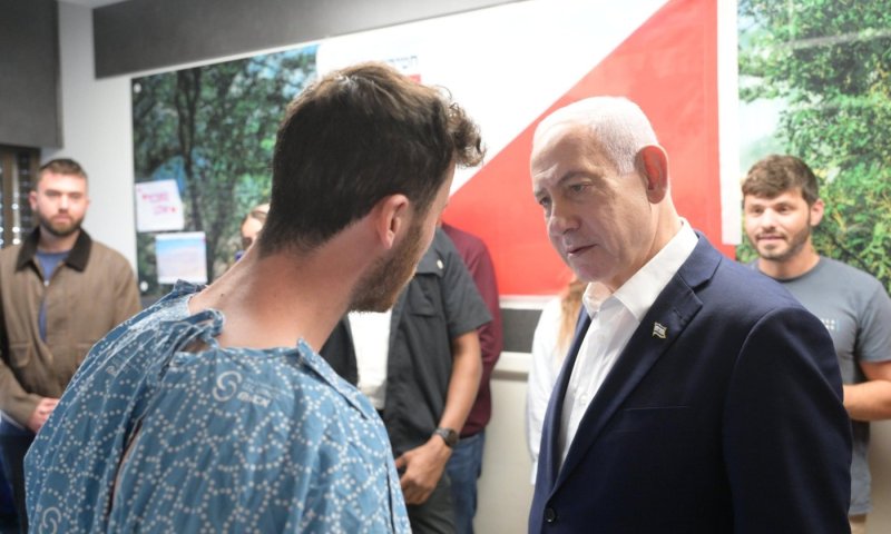 נתניהו בביקור פצועים: "ברוח טובה אפשר להגיע להסכם עם הסורים"