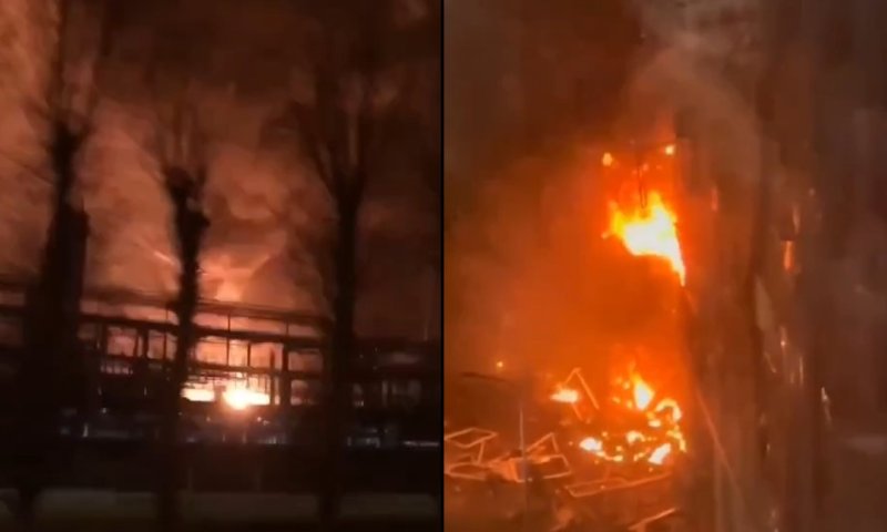 מתקפת כטב"מים ברוסיה: תקיפה על בית זיקוק ונזק לבניין מגורים