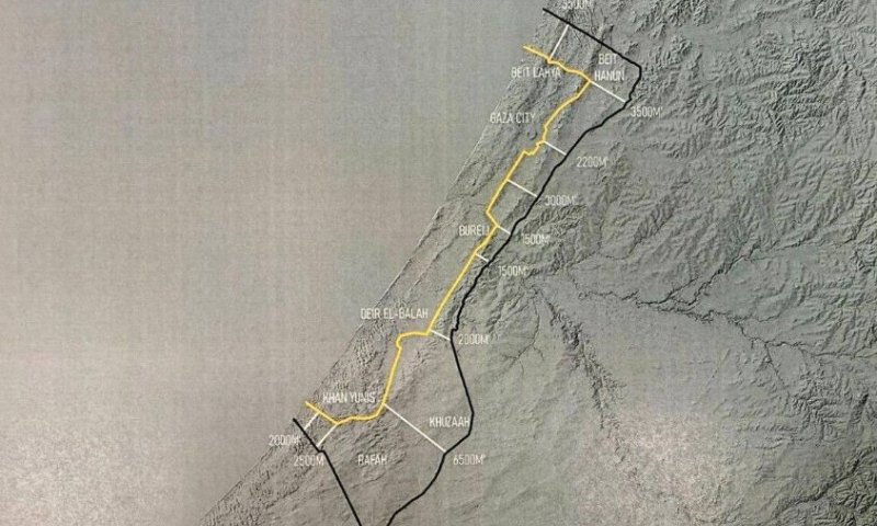 טראמפ פרסם מפה: &rlm;"אחרי משא ומתן, ישראל הסכימה לקו הנסיגה הראשוני"
