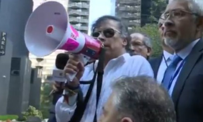 נשיא קולומביה קרא להקים "צבא לשחרור פלסטין" - ארה"ב ביטלה לו הויזה