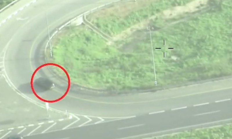 מרדף מהסרטים: מסוק וסיירת אופנועים במצוד אחר נהג פסול נהיגה