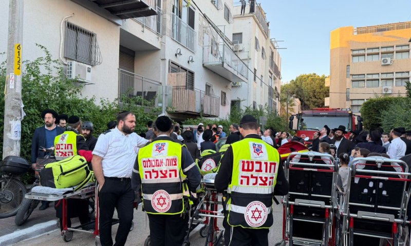 בני ברק: מספר נפגעים בשריפה שפרצה בבניין מגורים, בהם ילדים