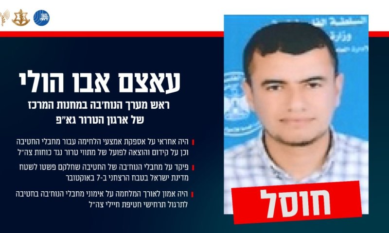 חוסל מחבל שפשט למחנה רעים בטבח ה-7 באוקטובר