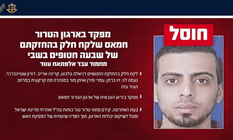 החזיק שבעה חטופים ישראלים במנהרה: צה"ל חיסל מפקד בחמאס 