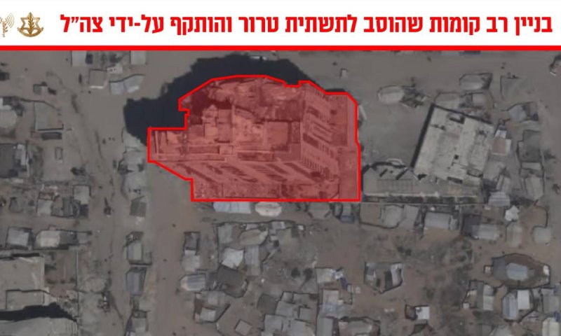 המרחב ההומניטרי בחאן יונס הורחב, צה"ל הפיל מגדל דירות