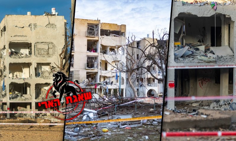נפילת הטיל באזור החרדי: כ-90 איש נפצעו, נזק רב לבניינים רבים 