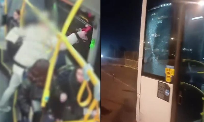 מעצר מהיר בבירה: נער ניפץ שמשת אוטובוס עם פטיש חירום ונעצר