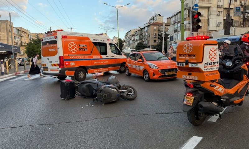 בשכונות החרדיות: רוכב אופנוע נפצע בינוני, ילד נכווה ממנה חמה