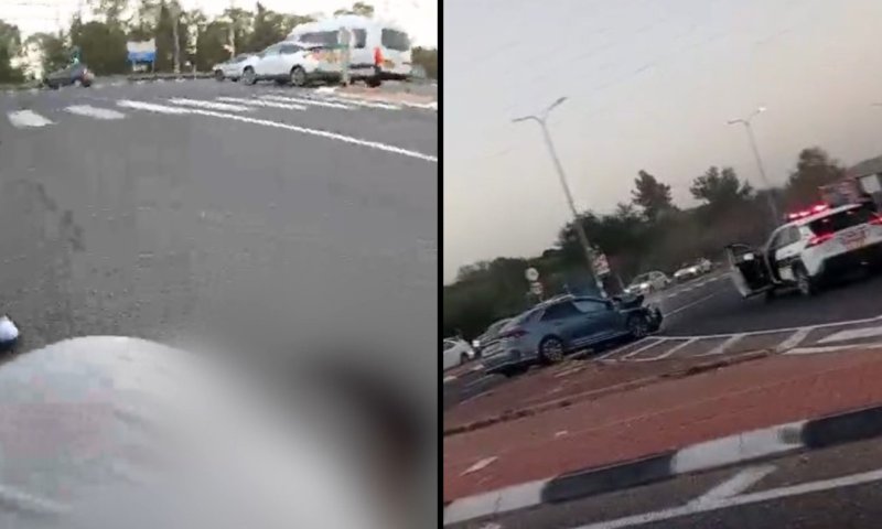 כל הסימנים האדומים: שב"ח ללא רישיון ברכב גנוב נעצר בתום מרדף והתנגשות