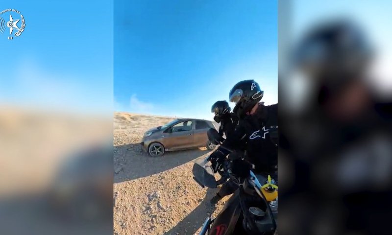 תיעוד דרמטי: נהג בפסילה ונעצר בתום מרדף