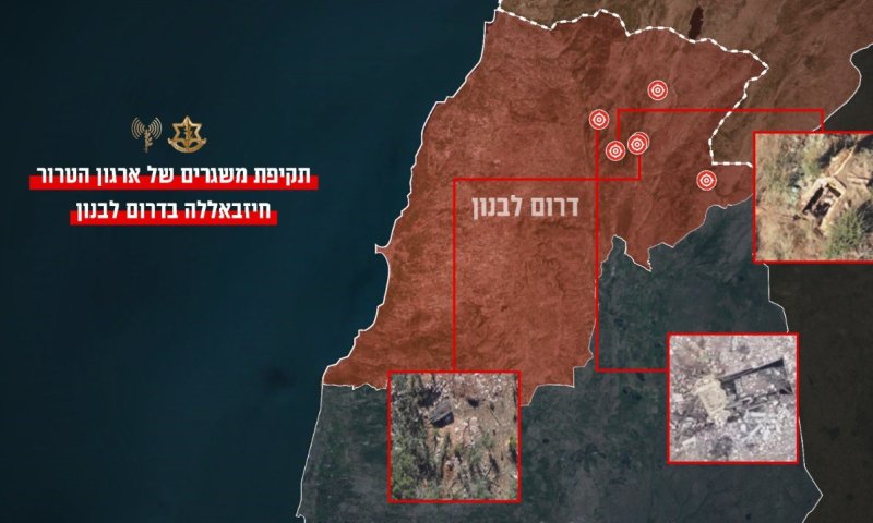 צה״ל תקף משגרים ואתרים צבאיים של ארגון חיזבאללה