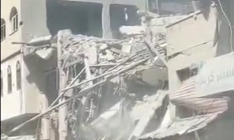 צפו: כך נראה בניין "בנק פלסטין" בעזה &ndash; לאחר תקיפת צה"ל