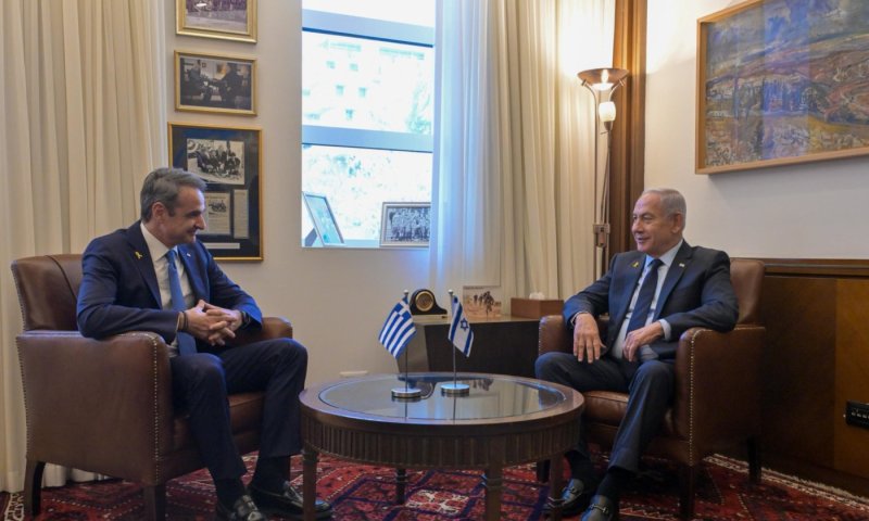 נתניהו והנשיא יצחק הרצוג נפגשו עם רה"מ יוון שעומד לימין ישראל
