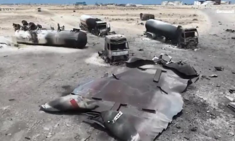 תיעוד מההרס בנמל החות'ים לאחר תקיפה אמריקאית
