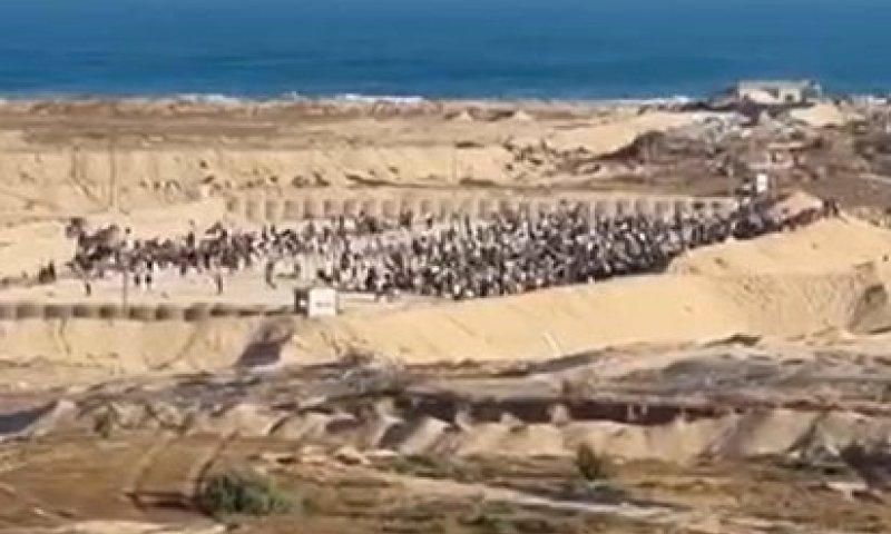 המונים כבר ממתינים: מתחם חלוקה שלישי ייפתח במרכז הרצועה