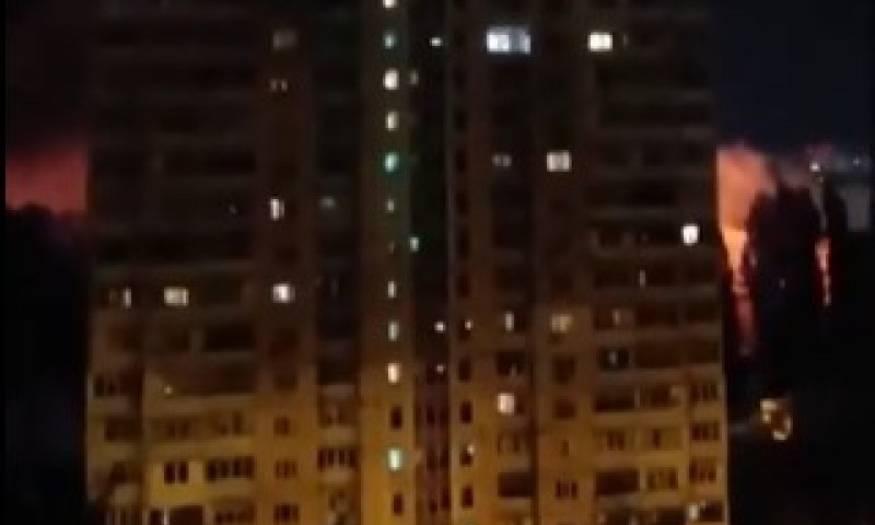 קייב: כטב"ם רוסי מתפוצץ לתוך בניין מגורים