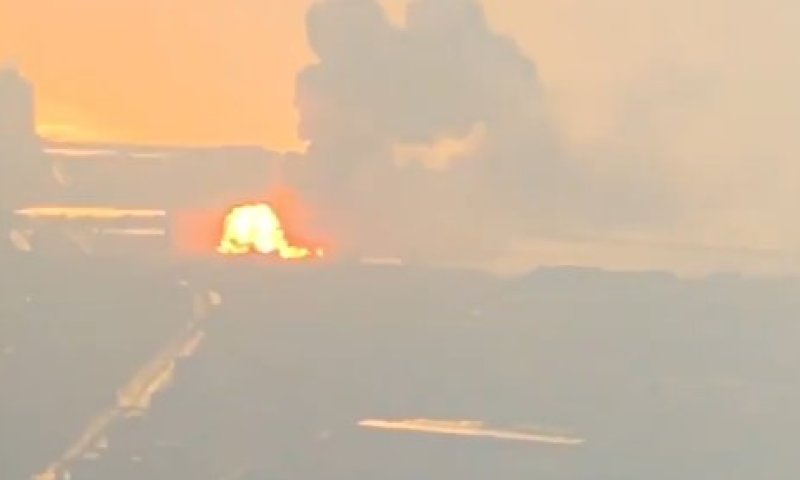מפחיד: תאונת משאית שהובילה אמוניום חנקתי גרמה לפטריית ענק
