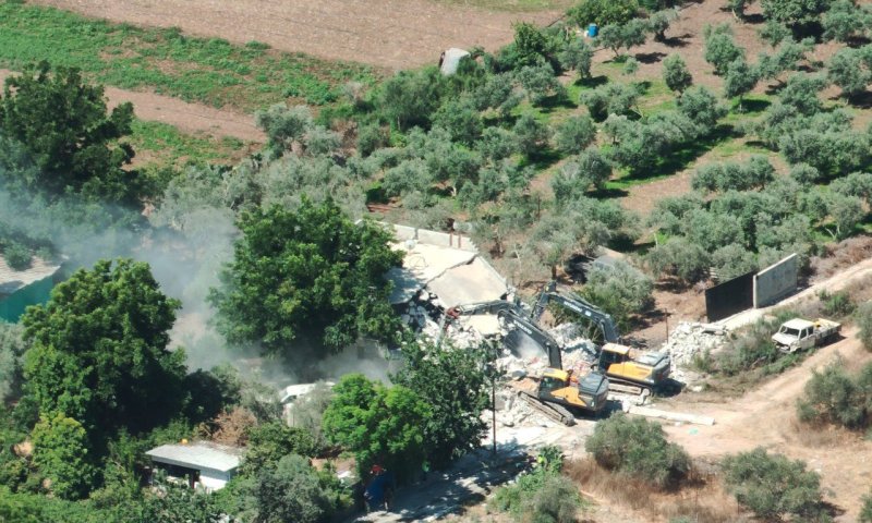 מחבלים ביצעו ירי לעבר יישובים בחסות מבנה, צה"ל השמיד את המקום