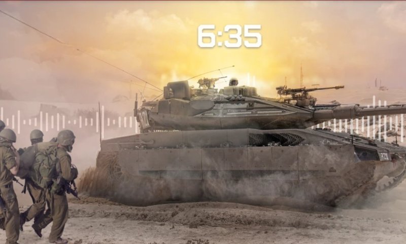 צוות הטנק חוזר לקולות הקשר מקרב הגבורה על מוצב סופה