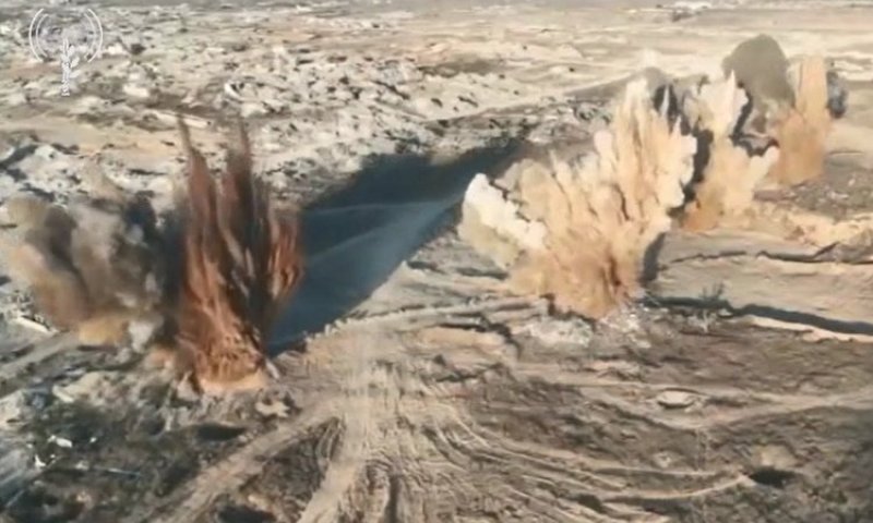 תיעוד: לוחמים משמידים מנהרות בעומק של 20 מטרים בג׳באליה